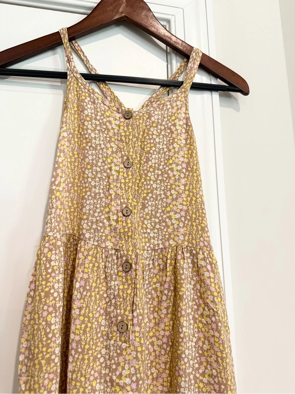 NWT art class Floral Button-Front Sundress for Kids
